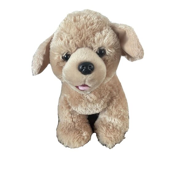 Build A Bear Tan Puppy Golden Retriever Red Collar non working sound box Plush - Picture 1 of 11